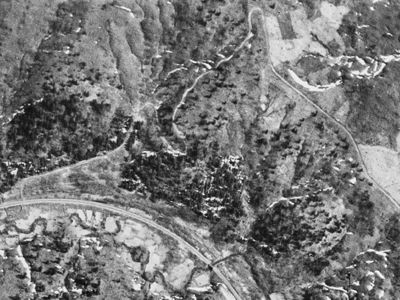 中頓別町字栄の空中写真。昭和23年5月7日、米軍撮影。