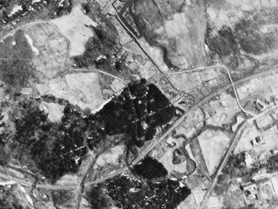 中頓別町字小頓別の空中写真。昭和23年5月7日、米軍撮影。