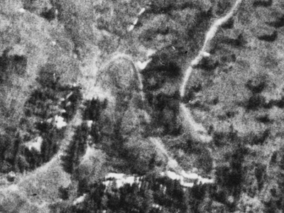 中頓別町字栄の空中写真。昭和23年5月7日、米軍撮影。
