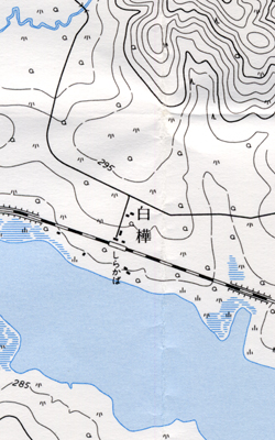 図2。2万5千分の1地形図「蕗之台」（昭和44年修正測量）を約1.5倍に拡大。