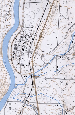 2万5千分の1地形図「音威子府」（平成13年修正測量）を約1.2倍に拡大。