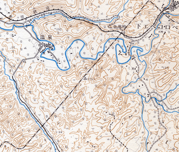 5万分の1地形図「豊富」（昭和29年測量）を約1.1倍に拡大。