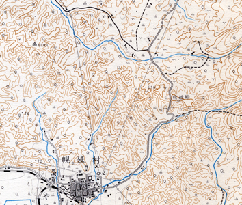 5万分の1地形図「豊富」（昭和29年測量）を約1.1倍に拡大。