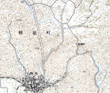 5万分の1地形図「豊富」（昭和52年修正）を約1.1倍に拡大。